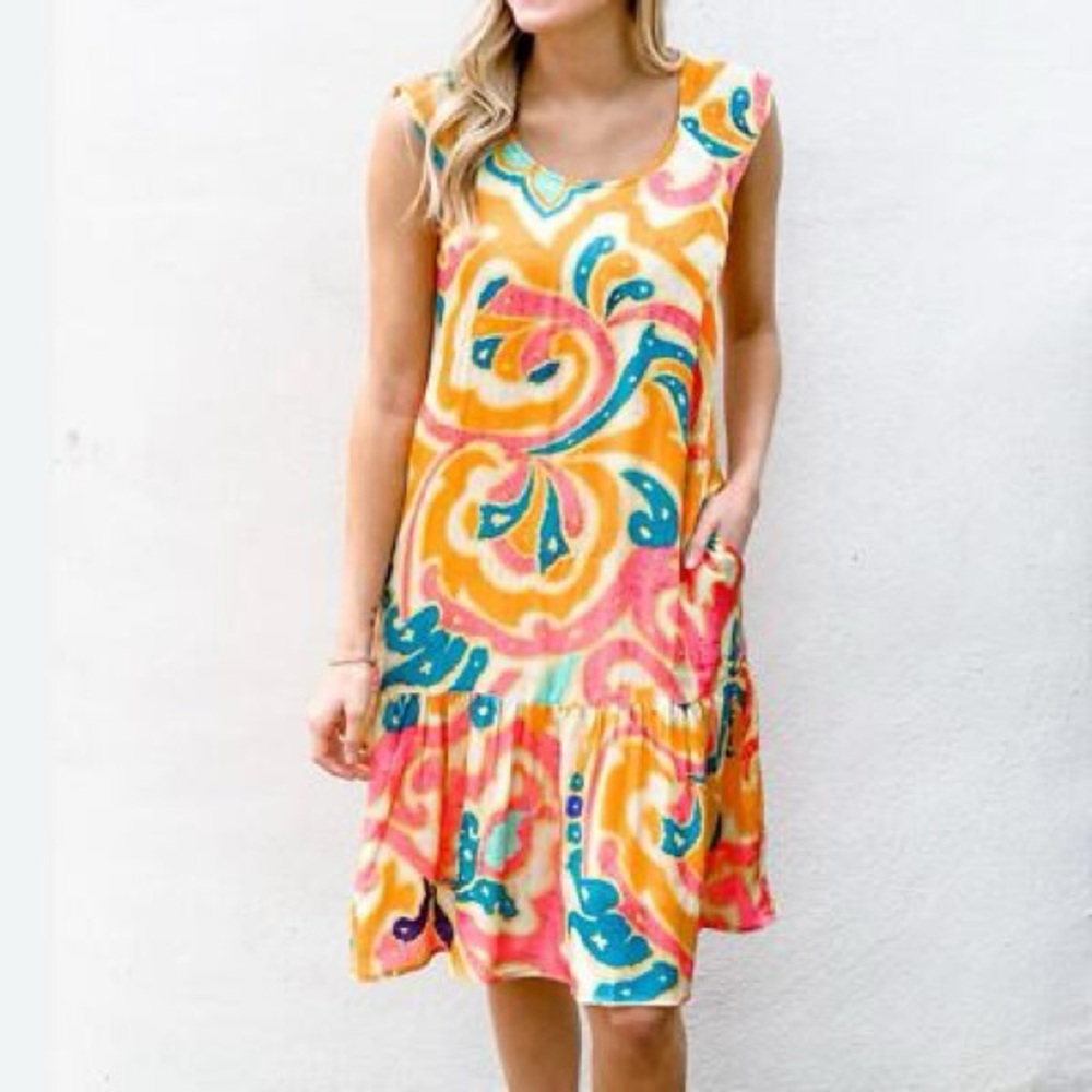 Maude Vivante Anthropologie Rayna Midi Dress size small nwt